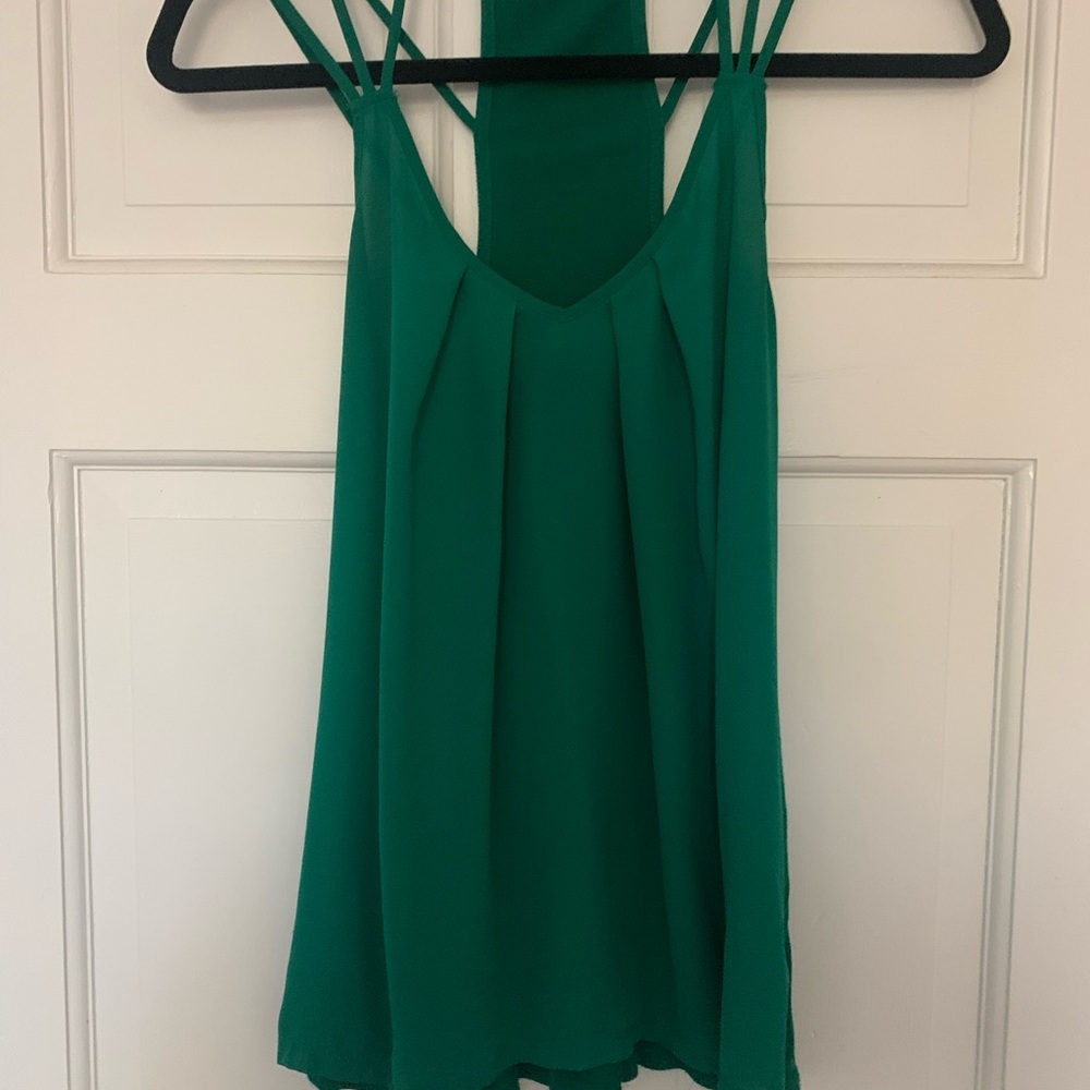 Express emerald green racer back straps tank